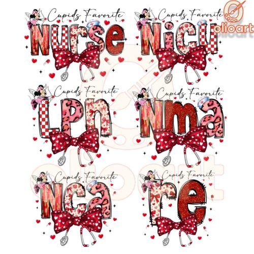 Minnie Mouse Cupids Top Pick Nurse Bundle PNG