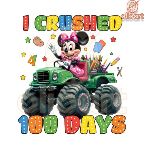 Minnie Mouse I Crushed 100 Days PNG