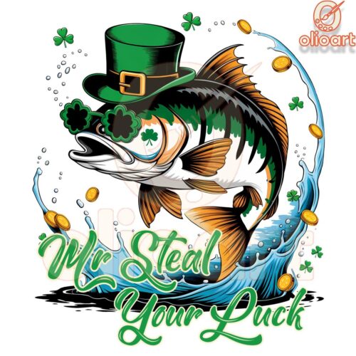 Mr Steal Your Luck St Paddys Fishing Fun SVGPNG