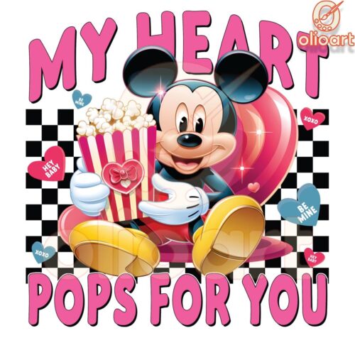 My Heart Pops For You Mickey Mouse Png