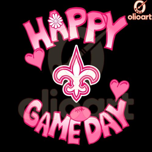 New Orleans Saints SVG Love Gameday Vibes for Valentines