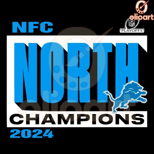 Nfc North Division Champions Detroit Lions 2024 SVG