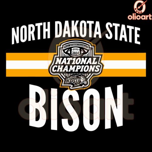 North Dakota State Bison 2024 Champs SVG Football Glory