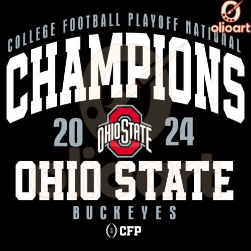 Ohio State 2024 National Champs SVG College Football Glory