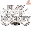 Play Hard Hockey Detroit Red Wings SVG Design