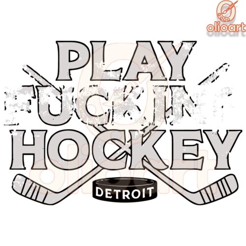 Play Hard Hockey Detroit Red Wings SVG Design