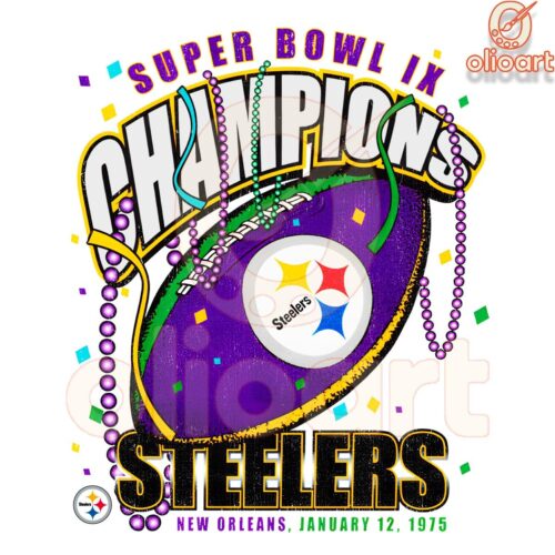 PNG of Pittsburgh Steelers Super Bowl IX Champions Glory