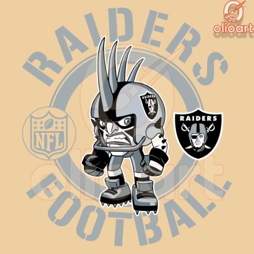 Raiders Football NFL Rush Zone Cartoon Character PNG SVG