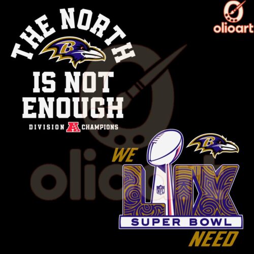 Ravens Super Bowl LIX SVG The North Is Not Enough Design