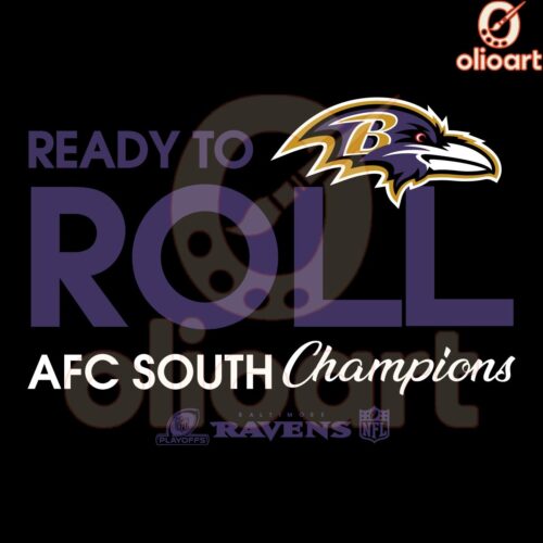 Ready to Roll Baltimore Ravens AFC North Champs SVG