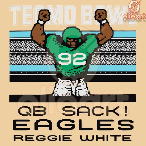 Reggie White SVG Eagles QB Sack Tribute in Tecmo Bowl Style