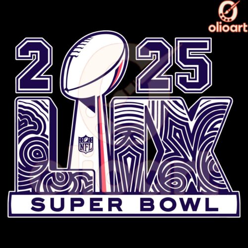 Retro 2025 Super Bowl LIX Trophy Logo in SVG Format