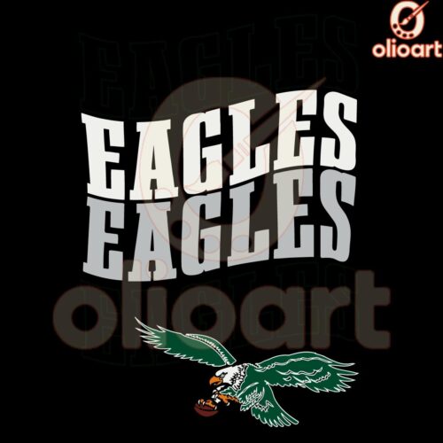 Retro Eagles Philadelphia Football Logo SVG Design