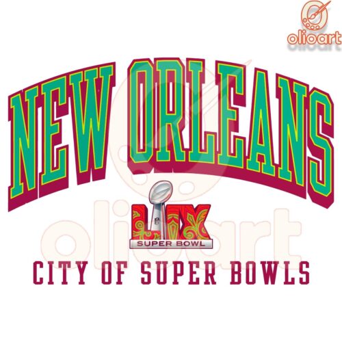 Retro New Orleans City of Super Bowls 2025 PNG Design