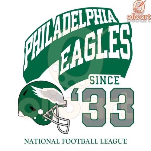 Retro Philadelphia Eagles NFL Football Since 1933 SVG Design