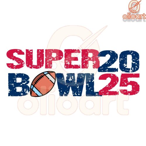 Retro Super Bowl 2025 SVG Design