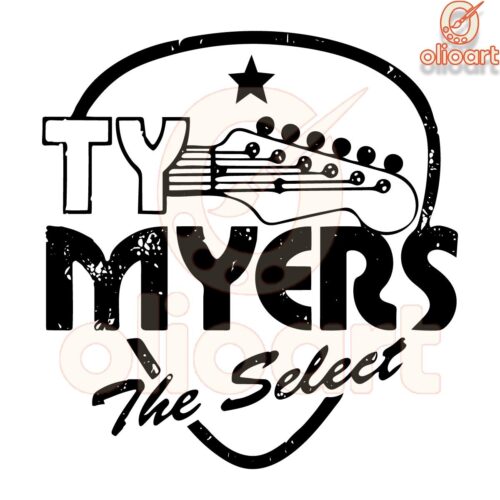 Retro Ty Myers The Select Guitar SVG Design