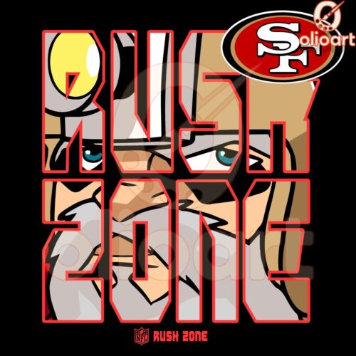 San Francisco 49ers NFL Rush Zone Team PNG Design