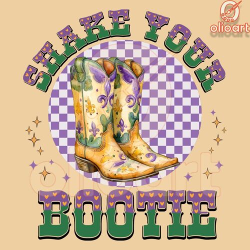 Shake Your Bootie Mardi Gras Boots Png