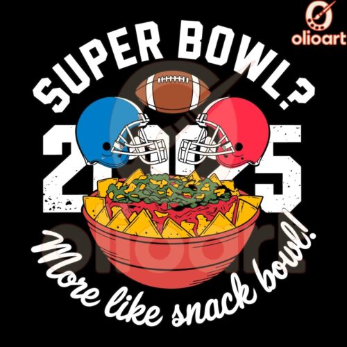 Snack Bowl 2025 Funny Super Bowl SVG for Game Day Laughs