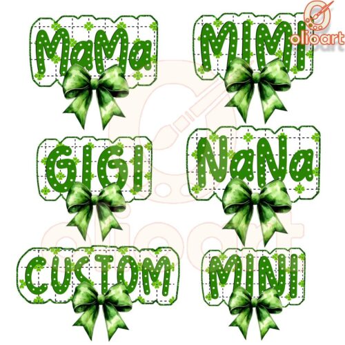 St. Patrick's Day Coquette Lucky Mom Bundle PNG