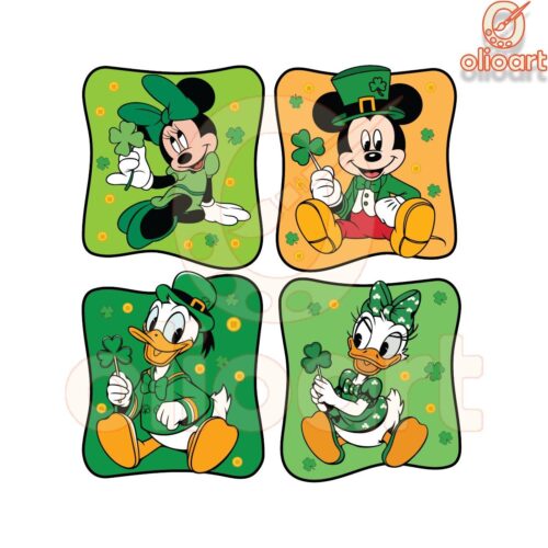 St. patrick's Day Disney Friends Collage PNG