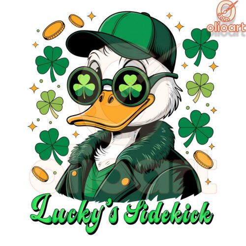 St. Patrick's Day Duck Lucky's Sidekick PNG