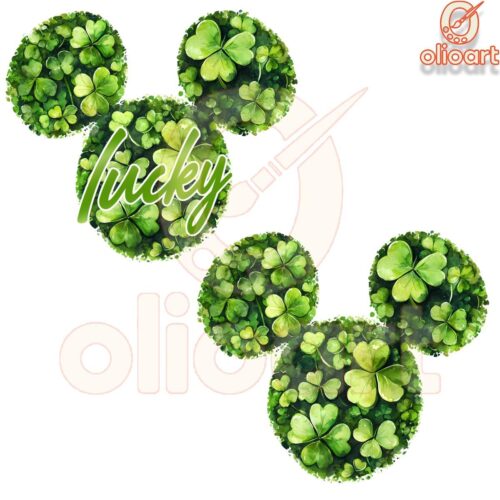 St. Patrick's Day Mouse Head Clover png