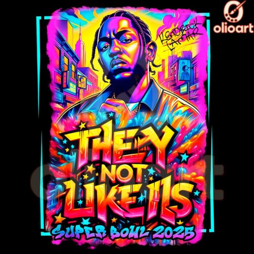 Super Bowl 2025 Kendrick Lamar Graffiti PNG Theyre Not Like Us