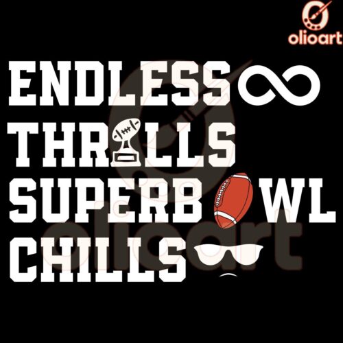 Super Bowl Chills Thrills SVG Design