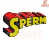 Super Sperm Logo Parody SVG Design