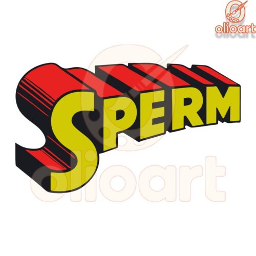 Super Sperm Logo Parody SVG Design