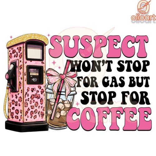 Suspect Won't Stop For Gas But Stop For Coffee Leopard PNG