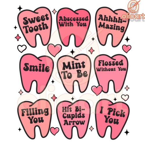 Sweet Tooth Valentine SVG for Dentists