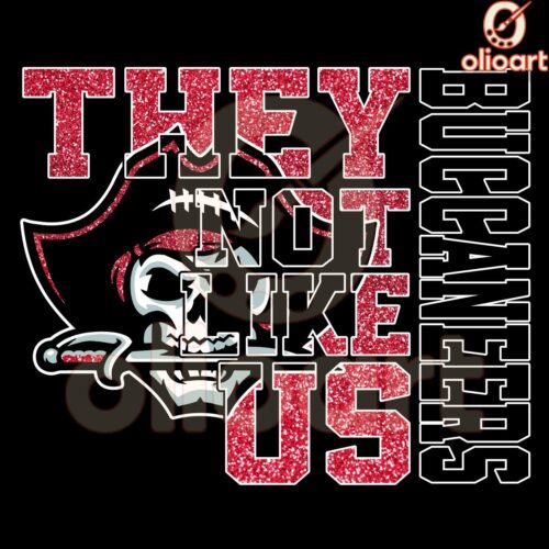 Tampa Bay Buccaneers They Not Like Us Glitter PNG