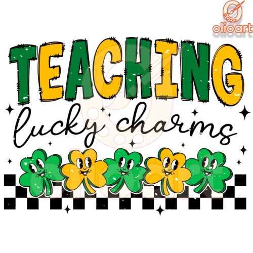 Teaching Lucky Charms Checkered PNG