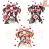 Valentine Bulldog With Pink Bow Lollipop PNG