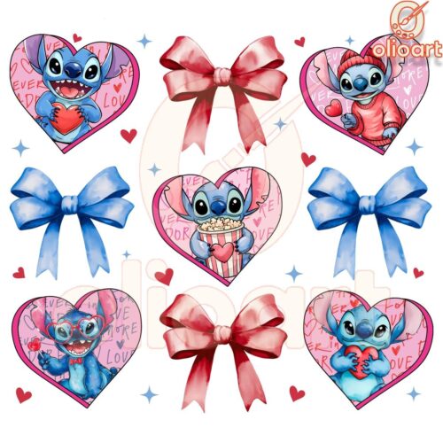 Valentine Coquette Stitch Love PNG