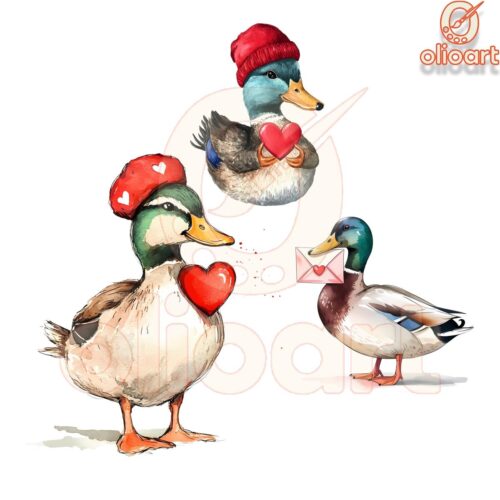 Valentine Mallard Duck Hunting Bundle PNG