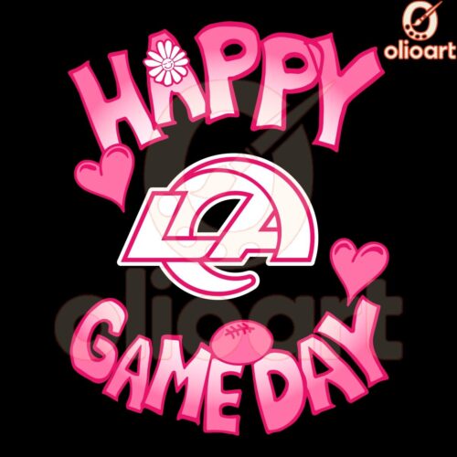 Valentines Day SVG Cheer for the Los Angeles Rams on Gameday