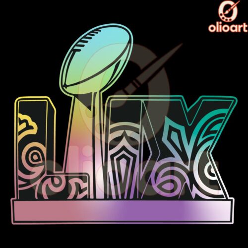 Vibrant Super Bowl LIX Trophy Logo SVG Design