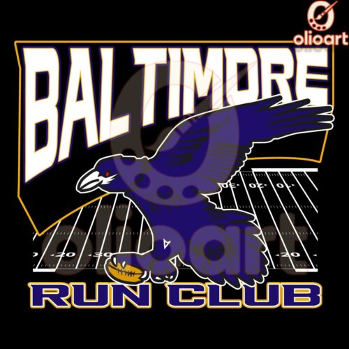 Vintage Baltimore Ravens Run Club SVG Design