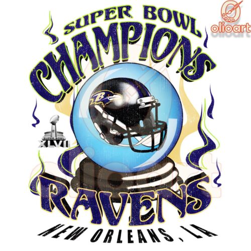 Vintage Baltimore Ravens Super Bowl XLVII Champions PNG