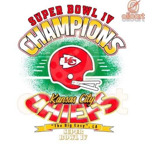 Vintage Kansas City Chiefs Super Bowl IV Champions SVGPNG