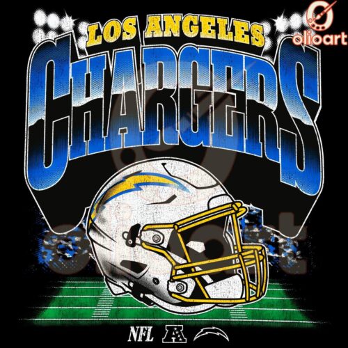 Vintage Los Angeles Chargers Helmet Logo in PNG Style