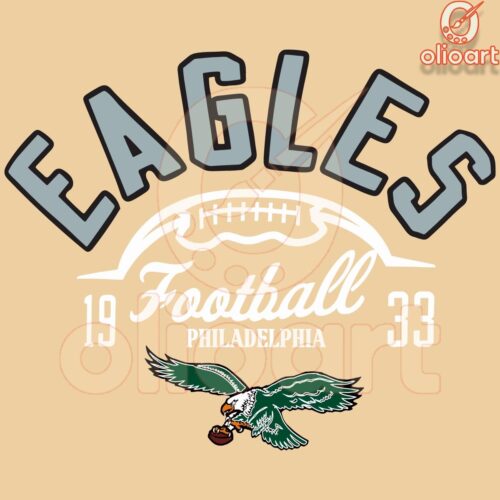 Vintage Philadelphia Eagles Half Ball Logo SVG Est 1933