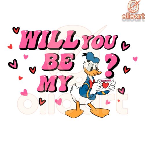 Will You Be My Valentine Donald Duck Png