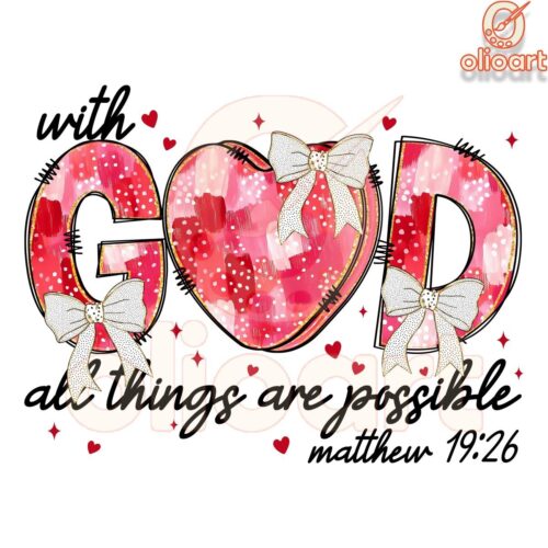 With God All Things Are Possible Matthew 19:26 PNG