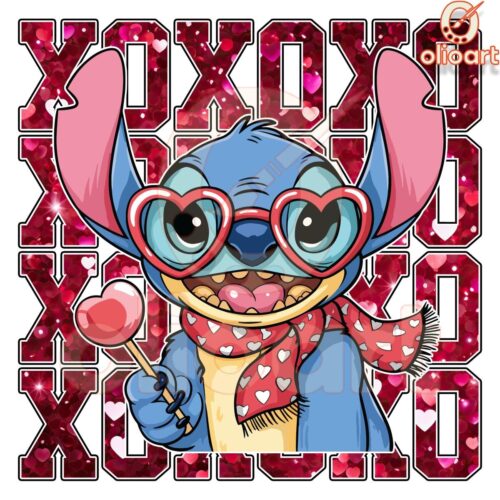 Xoxo Valentine Stitch Coquette Vibes Png