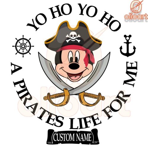 Yo Ho A Pirates Life Personalized Name PNG Treasure